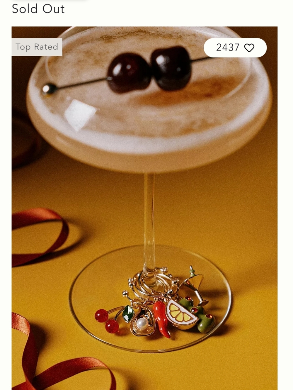 Anhropologie Cocktail Charms - set of 2 - Berry Sweet - Picture 4 of 9